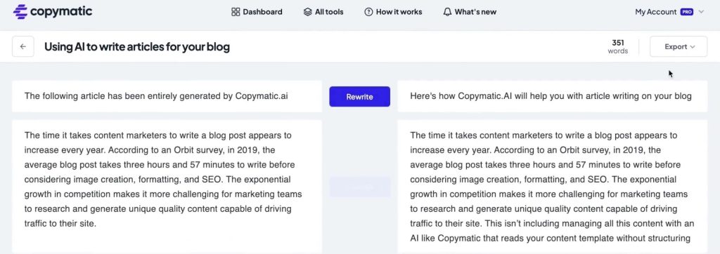 Copymatic Reviews: copymatic blog writing