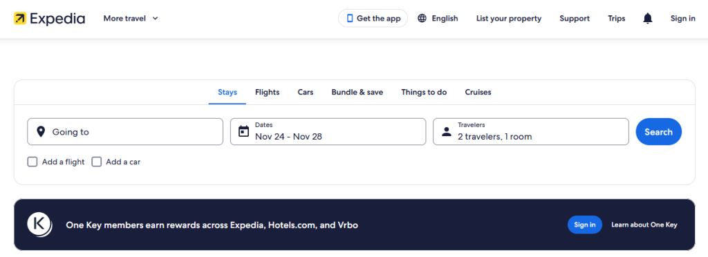 Best Travel Booking Websites: Expedia