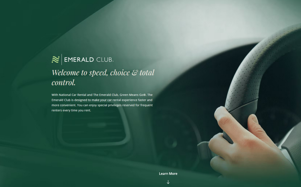 top car rental companies: National Car Rental Emerald Club