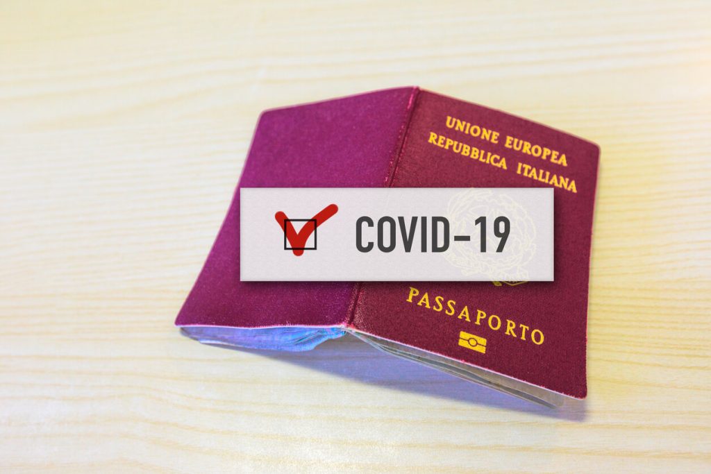 Most Powerful Passports: Covid-19, worldwide pandemic and travel concept. European passport isolated